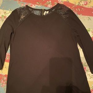 Cato shirt with lace shoulders.